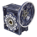 Aluminum Right Angle Worm Gear Reducer, 90 mm C.D., 80/1, 56C Input Flange, Hollow Bore Output Worldwide CALM90-80/1-56C