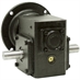 15:1 Right Angle Cast Iron Worm Gear Reducer 1.24 HP 56C Dual Output Worldwide HDRF-175-15-DE-56C