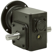 40:1 Right Angle Cast Iron Worm Gear Reducer 1.09 HP 56C Dual Output Worldwide HDRF-206-40-DE-56C