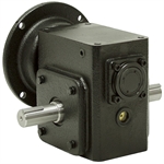 60:1 Right Angle Cast Iron Worm Gear Reducer 0.86 HP 56C Dual Output Worldwide HDRF-237-60-DE-56C