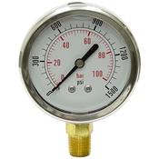 1500 PSI 2.5" LF LM Gauge Dynamic CF1P-100-A
