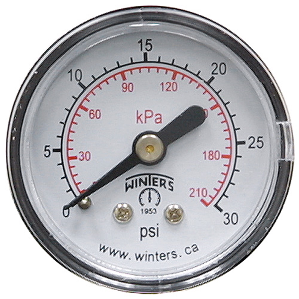 30 PSI 1.5 CB Dry Gauge Winters 415230 Pressure & Vacuum Gauges