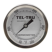 50 - 300 Degree F 3-3/16" Face 9" Stem Teltru AA375R Series 41100962 Thermometer