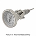 0 - 150 Degree C 3-3/16" Face 4" Stem Teltru AA375R Series 41130677 Thermometer - Alternate 1