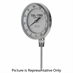 -50 - 120 Degree F 5" Face 6" Stem Teltru BC550R Series 40100652 Thermometer - Alternate 1