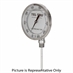 50 - 400 Degree F, 0 - 200 Degree C 5" Face 6" Stem Teltru BC550R Series 40130608 Thermometer - Alternate 1