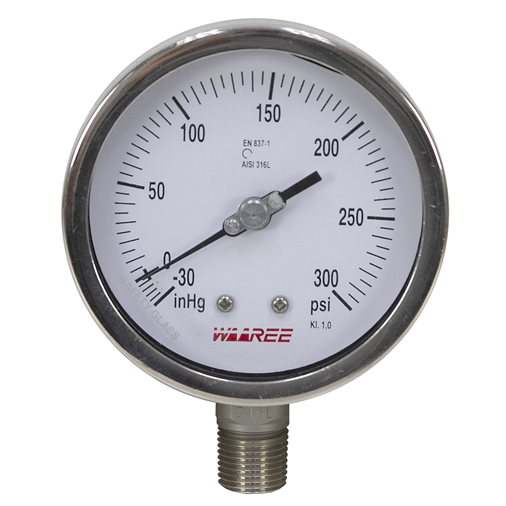 300300 Hg/PSI 4" Vacuum/Pressure Gauge Pressure & Vacuum Gauges Pressure Gauges Air