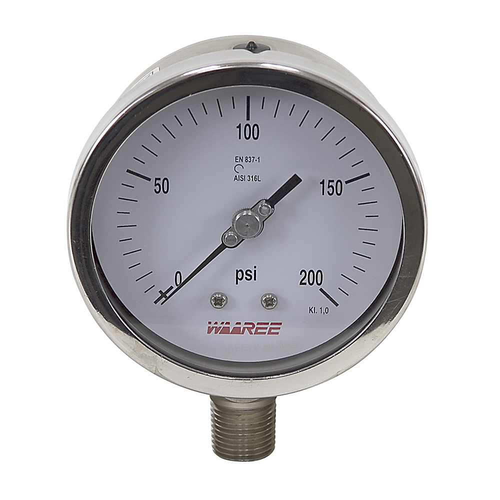 200 PSI 4" Pressure Gauge | Pressure & Vacuum Gauges ...