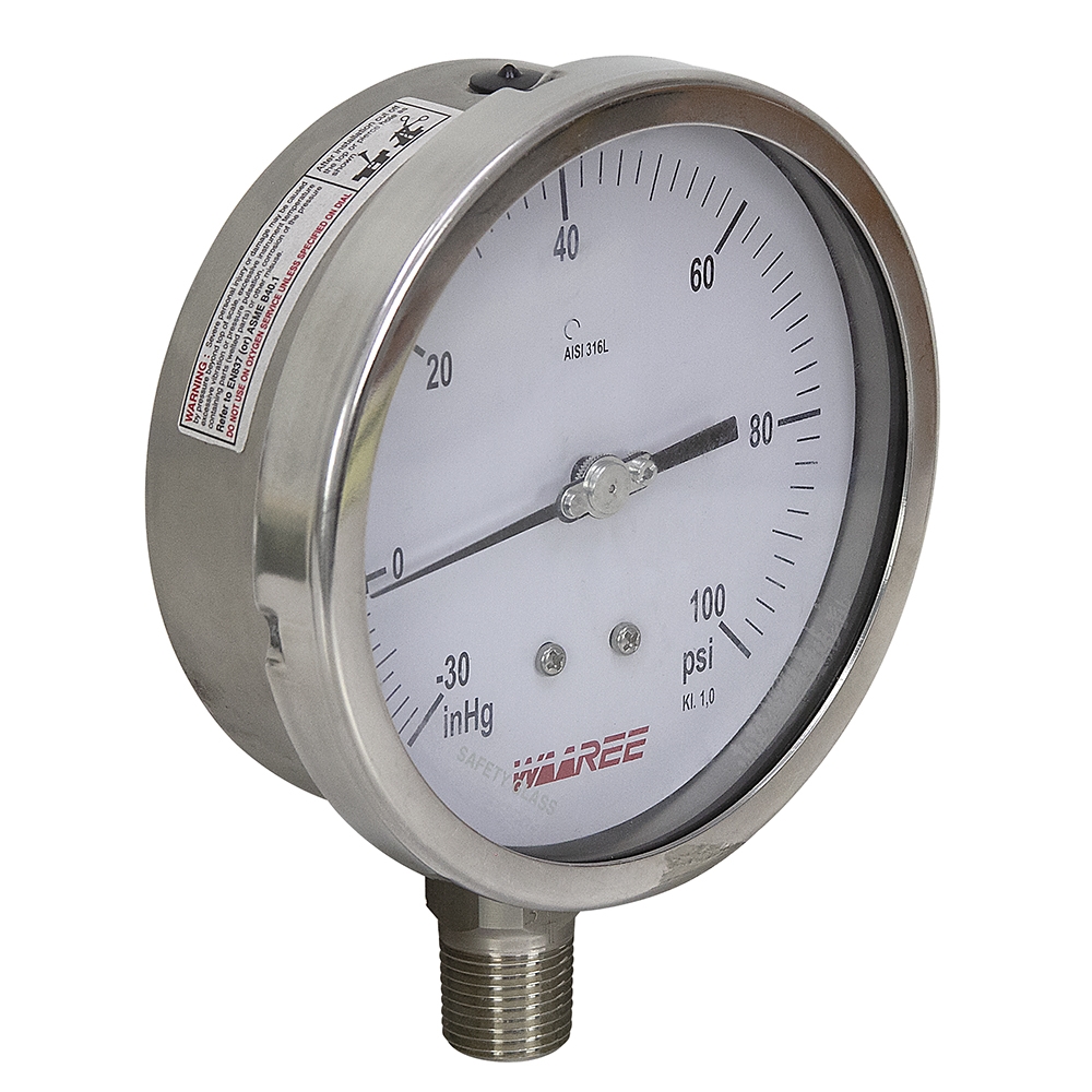 300100 Hg/PSI 5" Vacuum/Pressure Gauge Pressure & Vacuum Gauges