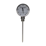 200-1000 Degree F 3" Face 6" Stem Teltru BC350R Series 39100666 Thermometer
