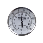 25-125 Degree F, -5-50 Degree C 5" Face 9" Stem Teltru GT500R Series 38100906 Thermometer