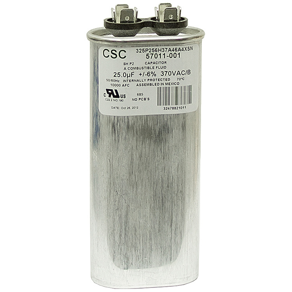 25 MFD 370 Volt AC Run Capacitor CSC 325P256H37A46A4XSN | Motor Run ...