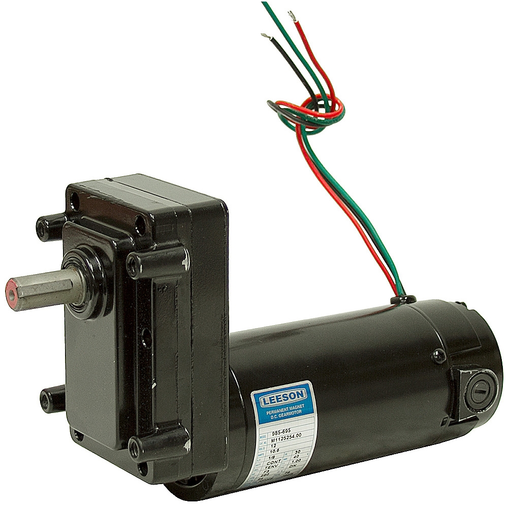 24 RPM 12 Volt DC Inline Gearmotor Leeson M1125254.00 DC Gearmotors