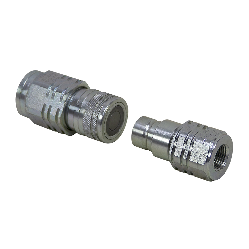 1/2" NPT Flush Face Hydraulic Quick Coupler ISO 16028 Pressure