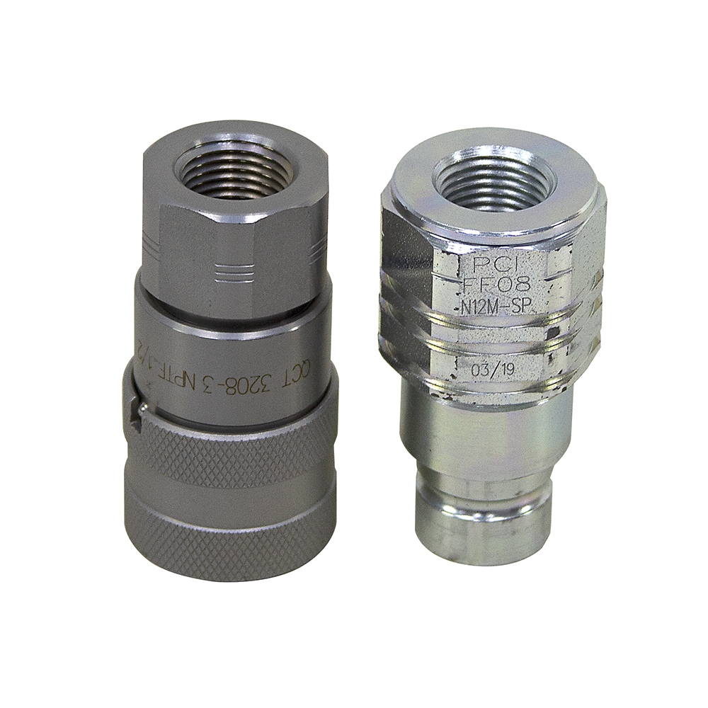 1/2" NPT Flush Face Quick Coupler ISO 16028 Pressure Components Inc