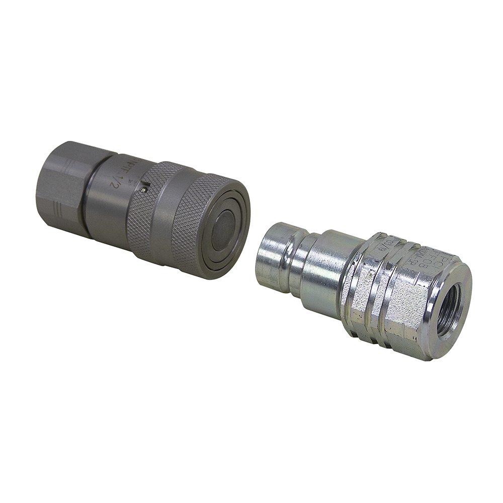 1/2" NPT Flush Face Quick Coupler ISO 16028 Pressure Components Inc