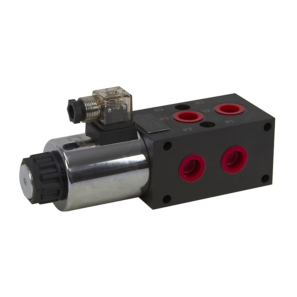 24 GPM 12 Volt DC SAE 10 Double Selector Valve Dynamic DSV621012DIN