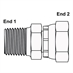 3/4" NPT Male x 3/4" NPT Female Swivel Straight 1404-12-12 Adapter - Alternate 1