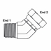 1-1/4" NPT Male x 1-1/4" NPT Female Swivel 45 Degree Elbow 1503-20-20 Adapter - Alternate 1