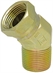 3/8" NPT Male x 3/8" NPT Female Swivel 45 Degree Elbow 1503-06-06 Adapter