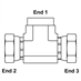 1" NPT Female x 1" NPT Female Swivel x 1" NPT Female Swivel Tee 1602-16-16-16 Adapter - Alternate 1