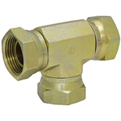 1/2" NPT Female Swivel x 1/2" NPT Female Swivel x 1/2" NPT Female Swivel Tee 1603-08-08-08 Adapter