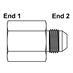 JIC 10 Female x JIC 6 Male Straight 2406-10-06 Adapter - Alternate 1