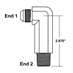 JIC 10 Male x 1/2" NPT Male 90 Degree Elbow 2501-LL-10-08 Adapter - Alternate 1