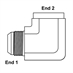 JIC 6 Male x 3/8" NPT Female 90 Degree Elbow 2502-06-06 Adapter - Alternate 1