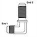 JIC 8 Male x JIC 8 Male 90 Degree Elbow 2701-08-08 Adapter - Alternate 1