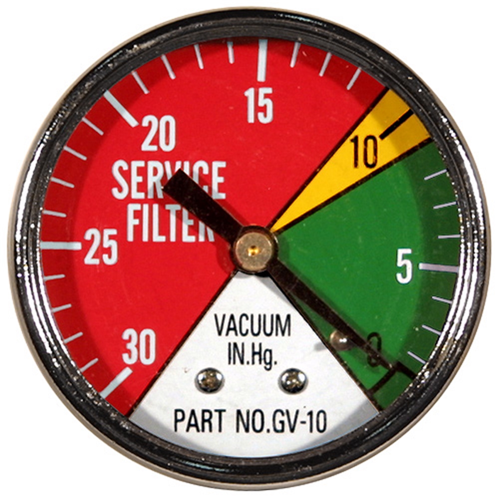 Filter Indicator Gauge Use On Suction Line Only Filter Components