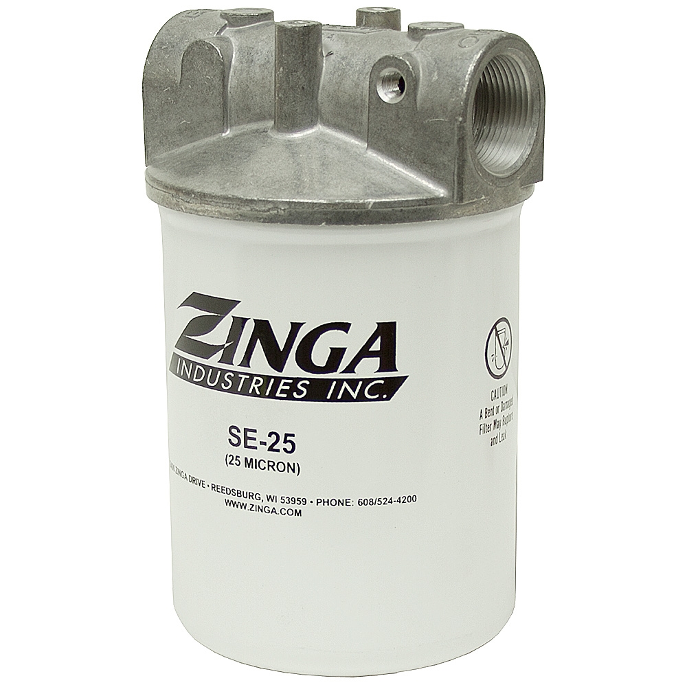 11/4" NPT 25 GPM Zinga Suction Filter Zinga SE25 Filter Assemblies