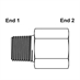 1/4" NPT Male x 1/2" NPT Female Straight 5405-04-08 Adapter - Alternate 1