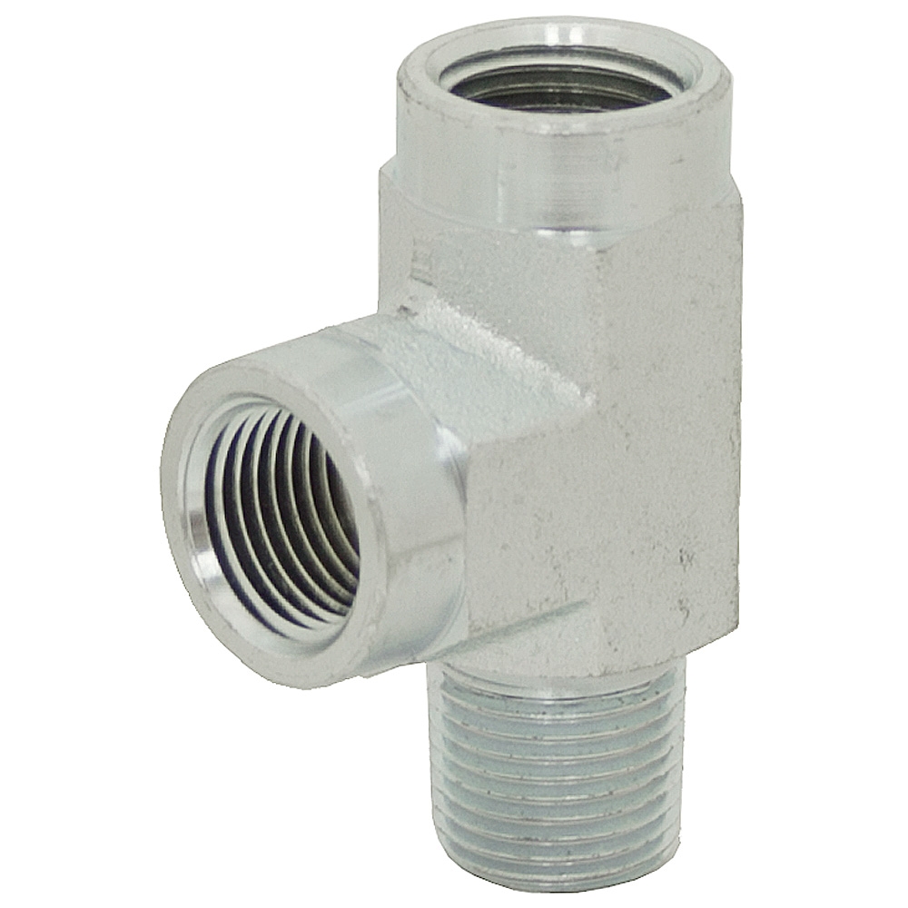 3 8 NPTM X 3 8 NPTF X 3 8 NPTF Street Tee NPT Male To NPT Female To 