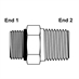 SAE 10 Male x 1/2" NPT Male Straight 6401-10-08 Adapter - Alternate 1