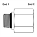 SAE 4 Male x 1/4" NPT Female Straight 6405-04-04 Adapter - Alternate 1