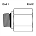 SAE 6 Male x 1/2" NPT Female Straight 6405-06-08 Adapter - Alternate 1