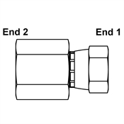 JIC 6 Female Swivel x 3/8" NPT Female Straight 6506-06-06 Adapter