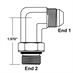 JIC 8 Male x SAE 8 Male 90 Degree Elbow 6801-L-08-08 Adapter - Alternate 1