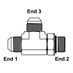 JIC 12 Male x SAE 12 Male x JIC 12 Male Tee 6804-12-12-12 Adapter - Alternate 1