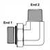 SAE 8 Male x 1/2" NPT Male 90 Degree Elbow 6806-08-08 Adapter - Alternate 1