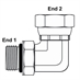 SAE 8 Male x 1/2" NPT Female Swivel 90 Degree Elbow 6901-08-08 Adapter - Alternate 1