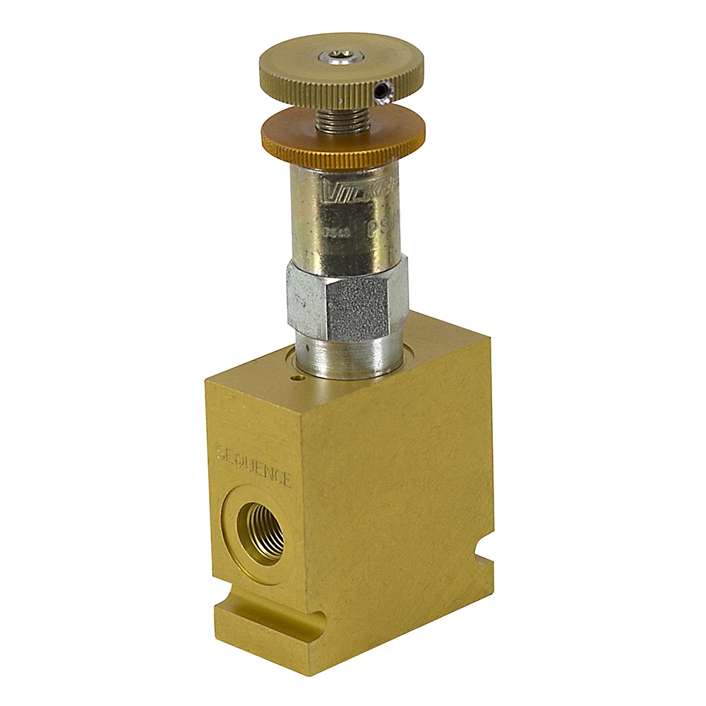 Eaton Vickers Hydraulic Sequence Valve PSV110K6T6 w/Knob Adjustment
