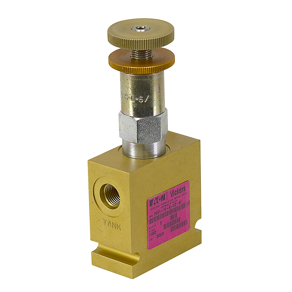 Eaton Vickers Hydraulic Sequence Valve PSV110K6T6 w/Knob Adjustment