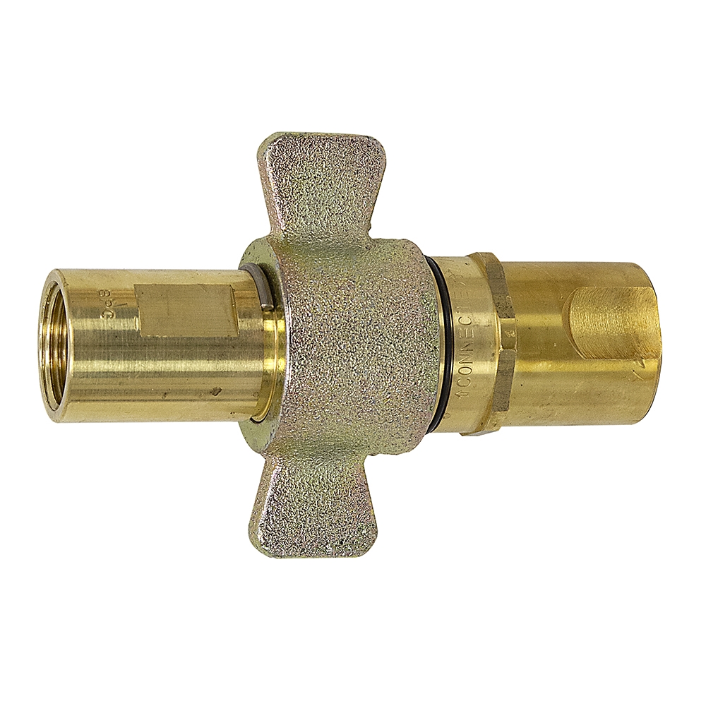 1" NPT Brass WingNut Quick Coupler Pair Quick Coupler Pairs