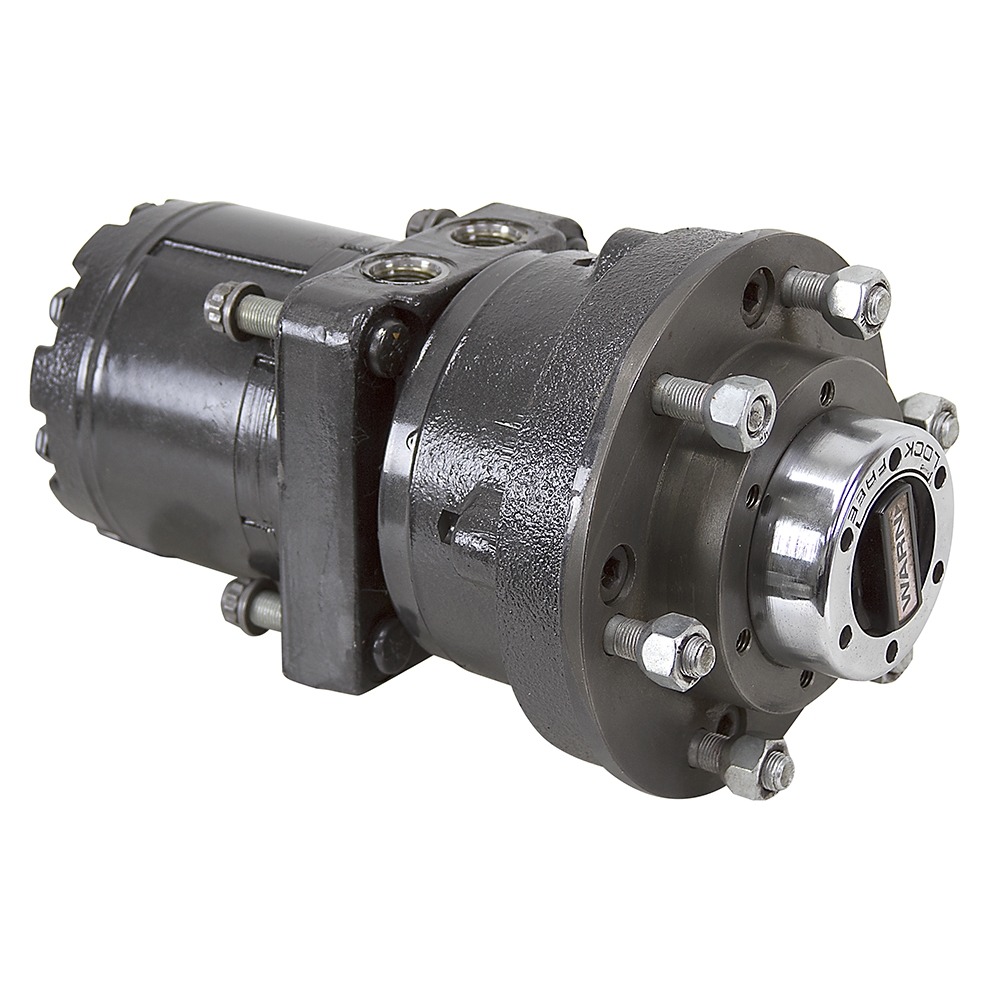 45.6 cu in White Hydraulic Motor w/ Wheel Flange, Locking Hub