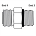 ORFS 8 Male x SAE 8 Male Straight FF6400-08-08 Adapter - Alternate 1