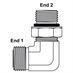 ORFS 10 Male x SAE 10 Male 90 Degree Elbow FF6801-10-10 Adapter - Alternate 1
