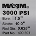 1x10x0.625 Double Acting Hydraulic Cylinder Maxim 400503 - Alternate 3