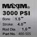 1.5x4x1 Double Acting Hydraulic Cylinder Maxim 400505 - Alternate 3